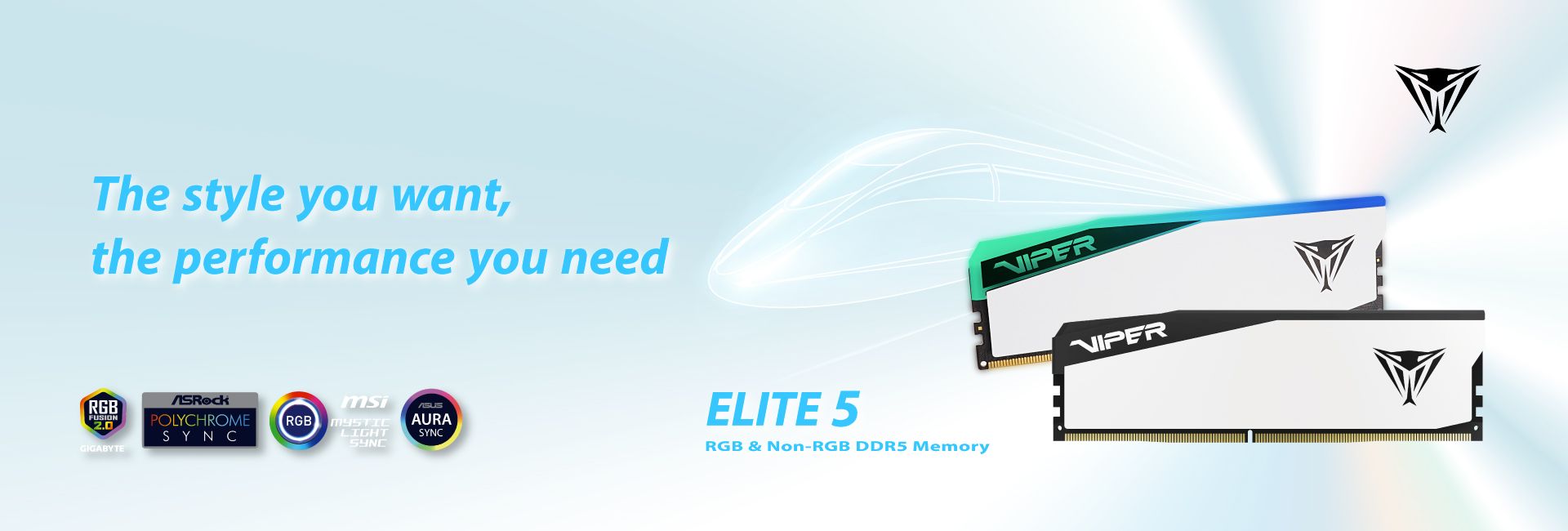 Viper Elite 5 RGB & Non-RGB DDR5 Performance DRAM