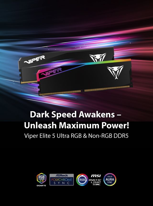 Viper Elite 5 Ultra RGB & Non-RGB DDR5 Performance DRAM | Patriot