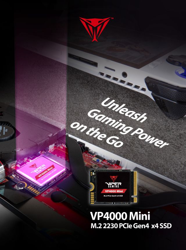 VP4000 Mini PCIe Gen4 x4 M.2 2230 Gaming SSD | Patriot Memory