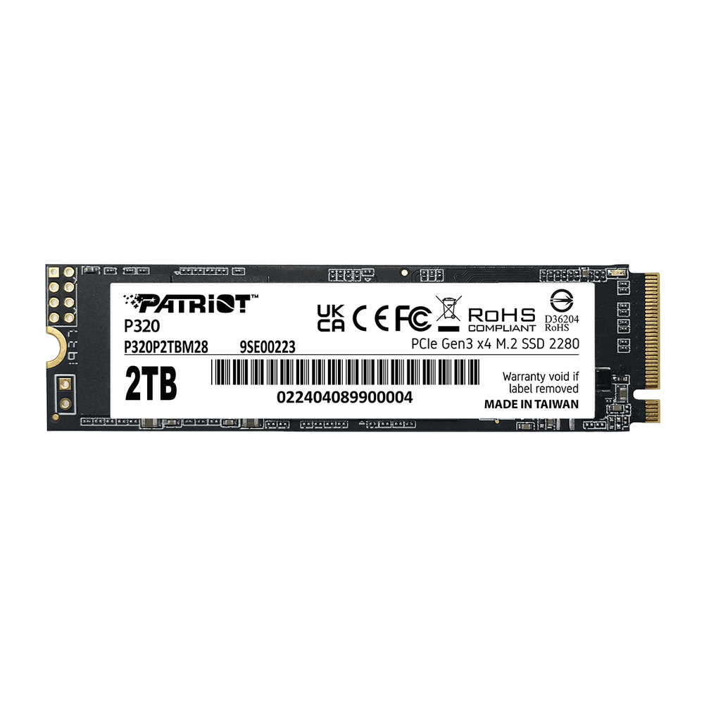 SSD30-PEKNW020T8X1 intel SSD 2TB M2接続 P320 PCIe Gen3 x4 M.2 2280 SSD | Patriot Memory