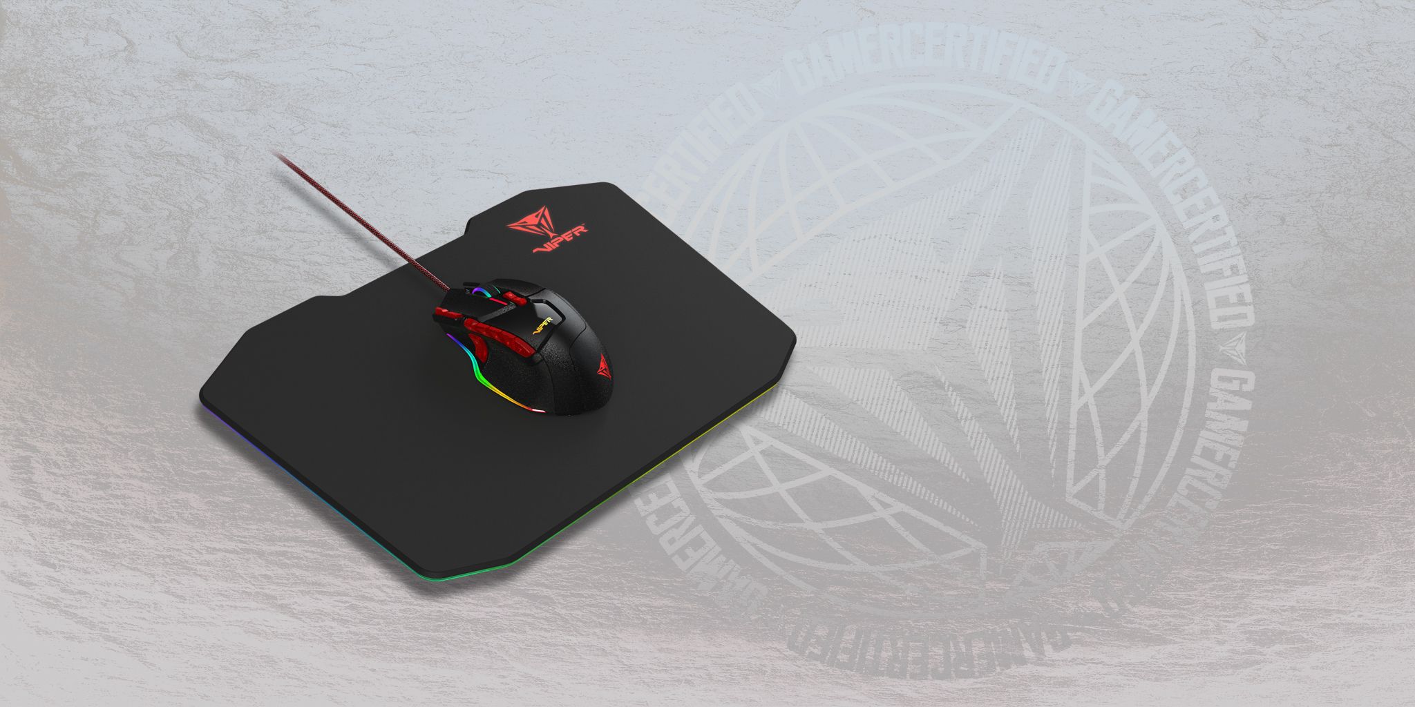 RIGID SURFACE RGB MOUSE PAD