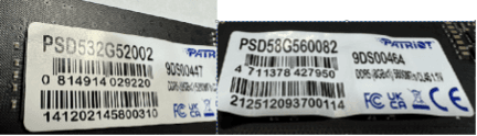 Warranty label tilted or tampered